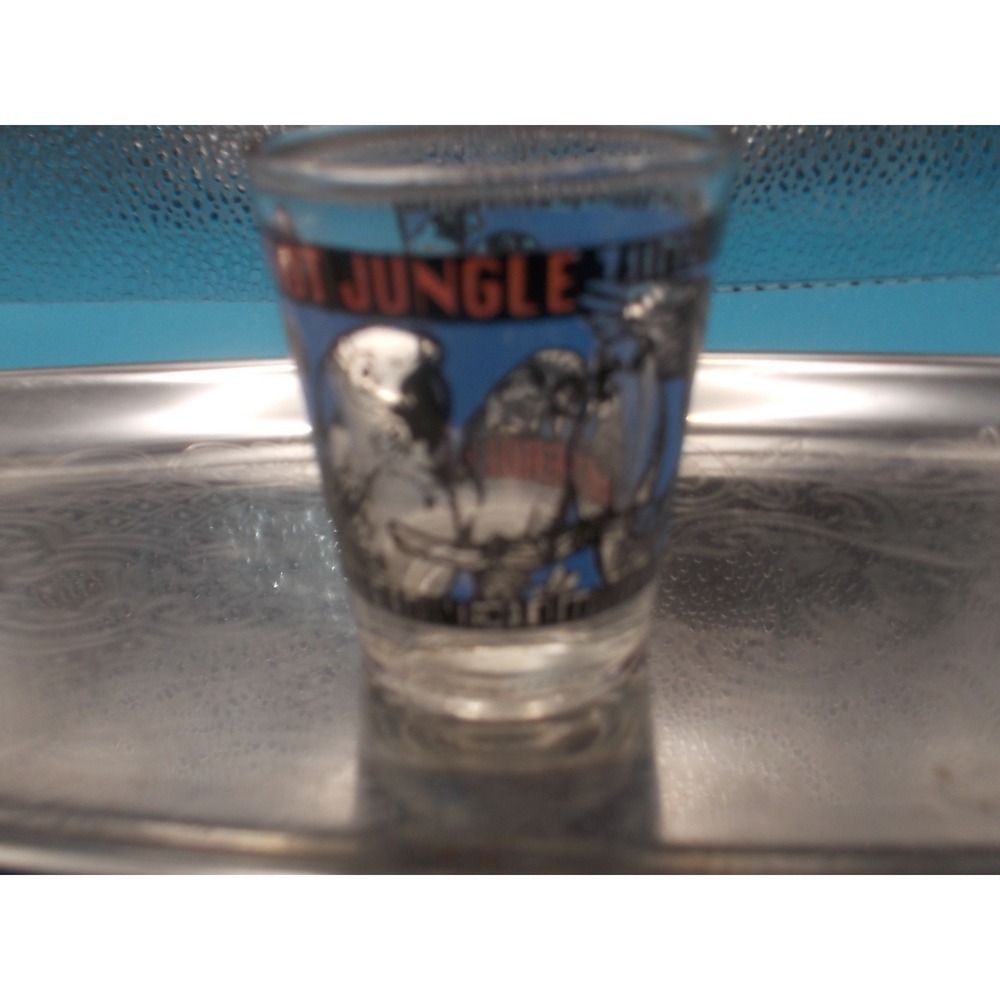 Vintage Parrot Jungle and Gardens Miami Florida Souvenir Shot Glass Bird Graphic